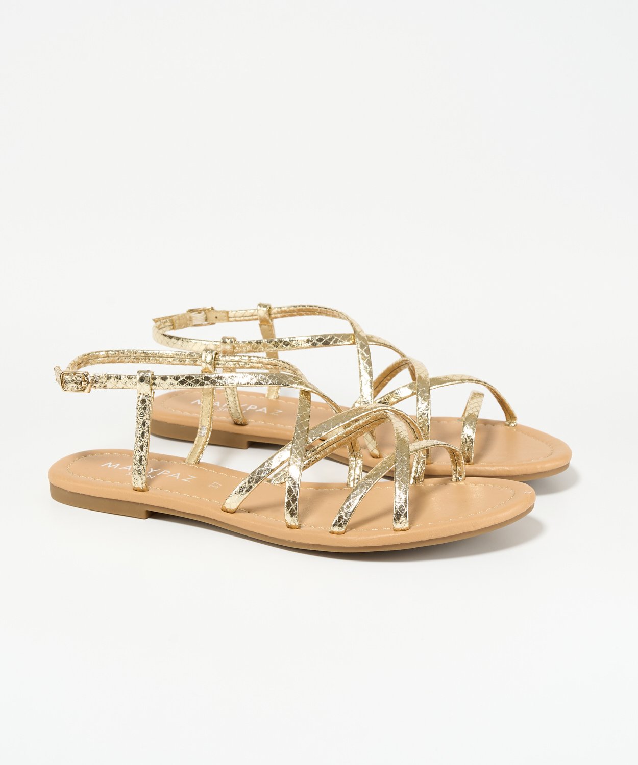 Sandalia plana multitiras